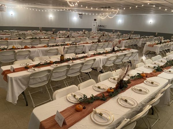 Wedding venue table and chairs