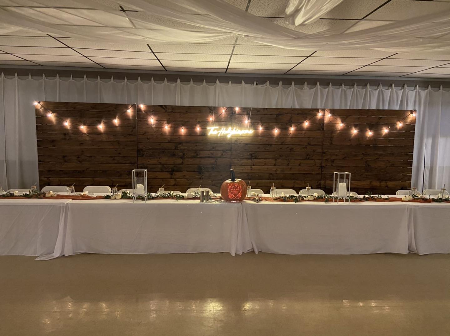 head of the table country wedding
